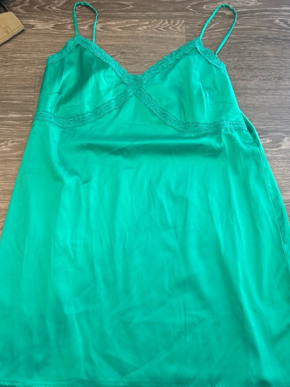 Colsie Bright Green Lace-Trim Slip